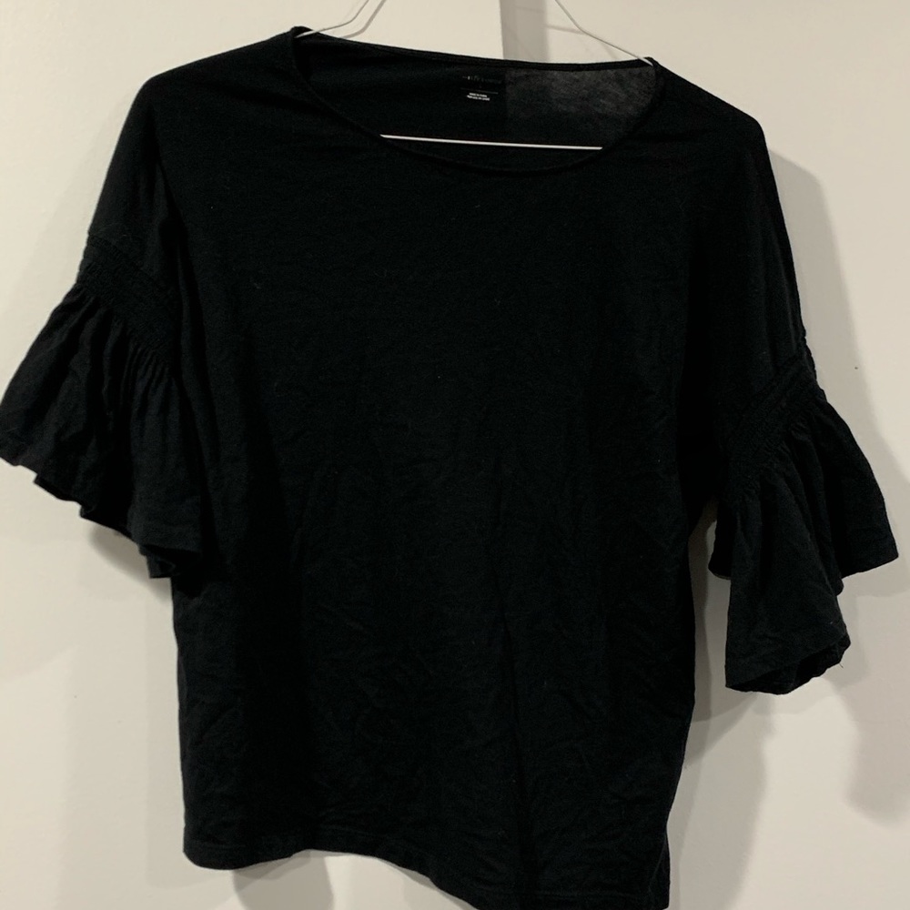 14th & Union size L black tee shirt blouse